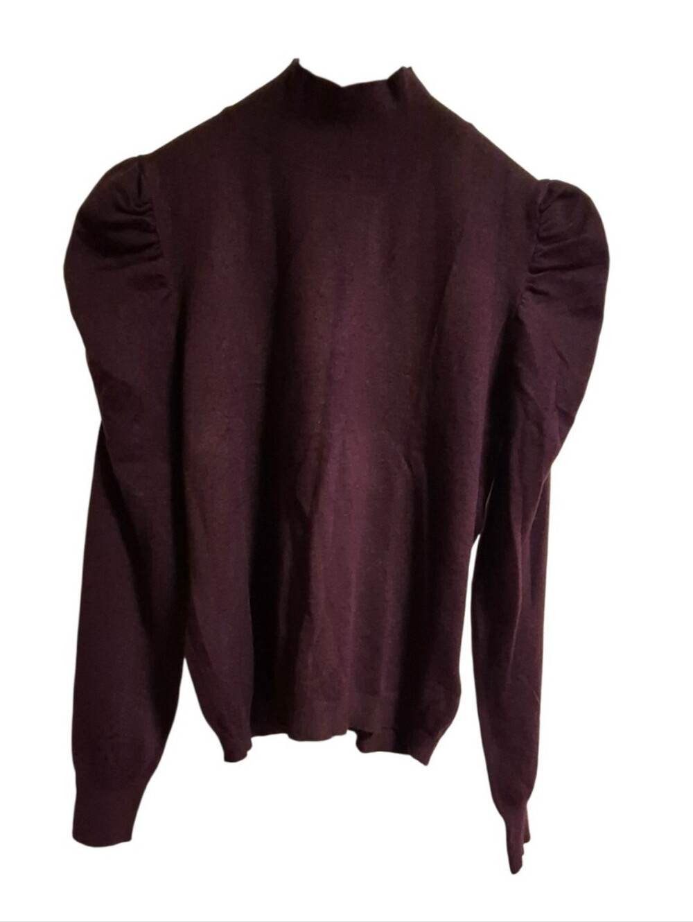 Express Mock Neck Puff Sleeve Sweater For Fall - Size Large